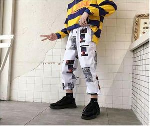 Men039s Spodnie jesienne spodnie miłośnicy graffiti dziewięć minut młodzieżowe sportowe legginsy mężczyzn trend moda prosta 9862101