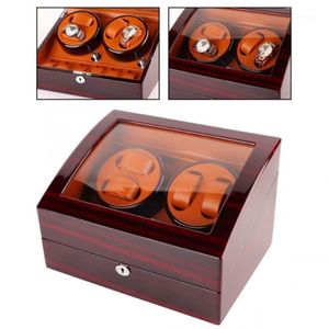 Professioneller 4 Slot Automatic Watch Winder Case Mechanische Armbanduhr Drehen Box 100-240V Uhrenreparaturwerkzeug für Uhrmacher1232W