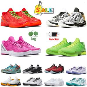 Mamba 6 Proto Basketbol Ayakkabıları Mambacita Ters Grinch del Sol 6s Büyük Sahne Alternatif Bruce Lee Kaos Dark Night Prelude 5 Tasarımcı Erkek Kadın Trainer Spor Sabahları