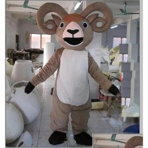 Mascot Factory Big Horn Goat Costume dla ADT, aby zużyć odzież dostarczająca kostiumy DHD8S