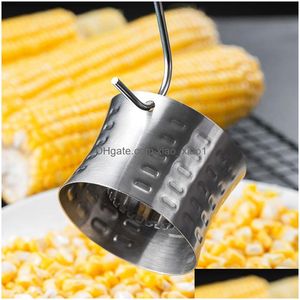 juchiva Fruit Vegetable Tools Easy Stripper Kitchen Gadgets Stainless Steel Cob Cutter Round Corn Kerneler Peeler Cooking Accessories Tly0 Dhba0