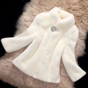 Jackets Fur Coat Winter Lady Jacket Imitation Mink Fur Stand Collar Short Casual Women Clothing Fur Coat Women Faux Fur Jacket Women