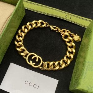 Luxury Designer Punk Necklaces GGities Brass Letter Pendants hand chain clavicle Necklaces for charm men women Fashion Jewelry Bracelets chokers Best Couple gifts