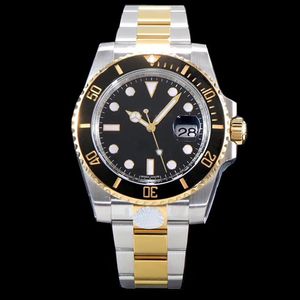 Relógio masculino 41mm mostrador preto automático mecânico 126613 moda estilo clássico 18ct ouro à prova d' água relógios de pulso cristal azul caixa original