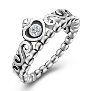 Vendita calda Nuovi anelli in argento sterling 925 Anello di fidanzamento per matrimonio con corona per le donne Gioielleria raffinata moda5538194