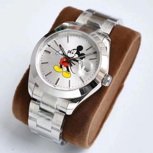 Highquality men's watch 2813 automatic mechanical movement watches 36mm cartoon dial 40mm silver l stainless steel strap luxury sapphire glass women's watch