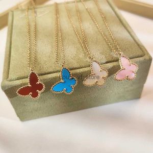 Other Fashion Accessories New Necklace Autumn/winter Little Butterfly White Fritillaria Womens Light Luxury and Small Crowd Gifts to Girlfriend H24227