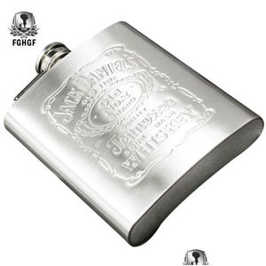 Hip Flasks High Quality 7Oz Stainless Wine Whisky Steel Hip Flask For Travel Portable Pocket Alcohol Bottles Beer Gift Rum Drop Delive Dhinm