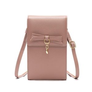 Çapraz Vücut Moda Küçük Omuz Çantaları Kadınlar için Bow Tasarımcı Bayanlar Messenger PU Deri Deri Telefon Cep Kadın Crossbody Bag219g