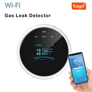 Detector Wi -Fi Sistema de alarme Wi -Fi Sensor de vazamento de gás Wi -Fi Alerta real Alerta LPG Sensor de vazamento Alarme Smart Life App de alta sensibilidade Tuya