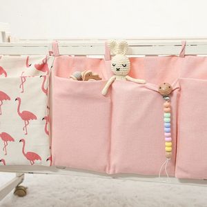 Bedside Storage Bag Baby Crib Organizer Hängväska för sovsalar Bed Bunk Bed Rails Book Toy Diaper Pockets Bed Holder 240220