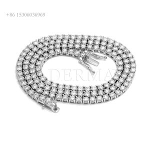 Оптовая цена Cadermay, теннисный браслет из муассанита, ожерелье, 2 мм, 3 мм, 4 мм S, модная цепочка в стиле хип-хоп со льдом