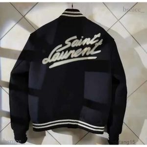 Jesienne zimowe kurtki dla mężczyzn Saint Baseball Kurtka Kobiety Laurent Płaszcz Męski odzież Męska kurtka marka L Vintage Bomber Płaszcze Hip Hop Loose Varsity Jacket 370