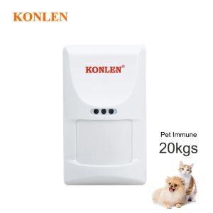 Detektor PET Immune PIR Motion Sensor Infraröd detektor Intruder Rörelsedetektering Larm Trådlös 433MHz EV1527 Trådad 12V NO NC -ledningar