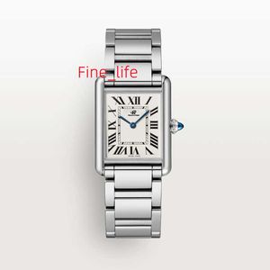 2023 Novo clássico elegante designer relógio feminino relógio de movimento de quartzo da moda relógio quadrado tanque feminino relógio de ouro e prata Montre de Luxe relógio empresarial