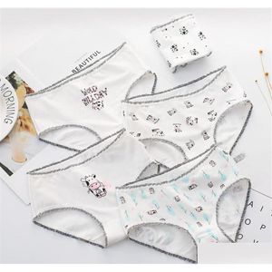 Höschen 5 teile/los Baumwolle Baby Mädchen Slips Teenager Höschen Für Kind Shorts Mädchen Nette Kuh Unterwäsche Kinder Unterhosen Drop Lieferung baby Dhstl