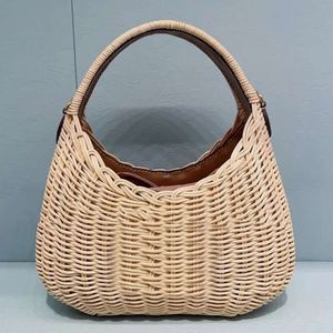 Con lettera in pelle intrecciata in rattan borsa a tracolla da donna borsa per cosmetici borse per cosmetici 27x17x6 cm