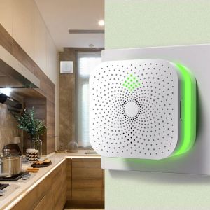 Detector casa inteligente metano propano combustível gás GLP detector de vazamento sensor alarme de som e luz de 360 ​​graus para uso de cozinha de segurança doméstica