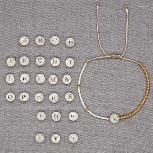 Charm Bracelets 26 Letters Bracelet For Women Men Friendship Lucky Bead Adjustable Name & Bangle Couple Jewelry Gift