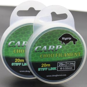 Linjer 20 m karptråd Fluorokarbon Fiske Line Monofilament matare fiske karp tråd kolfiber ledare linje chod filament fisklinje