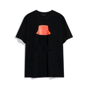 Mens T-shirt Designer Orange Caps Tryckt Crew Neck Shorts Sleeve Ladies Solid Elastic Tshirts Femme Vintage Tops tee