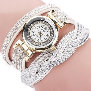 Armbanduhren NO.2 Relogio Feminino Saat Damenuhren Mode Lässig Analog Quarz Strass Uhr Armband Damenuhr Reloj