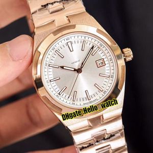 New Overseas 4500V 000R-B127 White Dial A2813 Automatic Mens Watch 41mm Rose Gold Steel Bracelet High Quality Watches 7 Color Hell217l