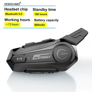 Speakers Motor Helmet Headphones Helmet Intercom Bluetooth 5.0 Motorcycle Wireless Headset 30M Interphone Speaker Walkie Helmet Talkie