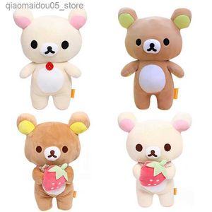 Peluş Bebekler Anime Rilakkuma Karikatür Peluş Bebek Kolye Oyuncak Sfamily Dekorasyon Sevimli Çift KIZ İÇİN EXQUISITE HEDİYE KIZ Q240227