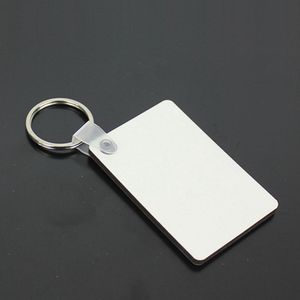MDF Blank Key Chain Rectangle Sublimation Wooden Key Tags For Heat Press Transfer Po Logo Singlesided Thermal Printing Gift ZZ8181821