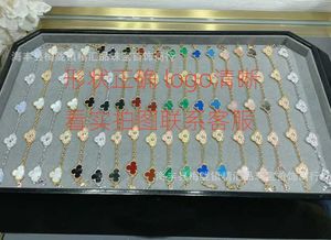 Дизайнерские ювелирные изделия Роскошный браслет-цепочка Vanca V-золотой браслет с четырьмя листами клевера и пятью цветами