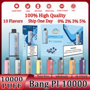 Orijinal Bang Pi10000 Puff Bnag 10000 10K Puff Tesfedilebilir Elektronik Sigara Hit Bar 10k Vape Kalem 15ml 850mAh Şarj Edilebilir Kişilik Bobin 10% 2% 3% 5% Bang Vape 10000