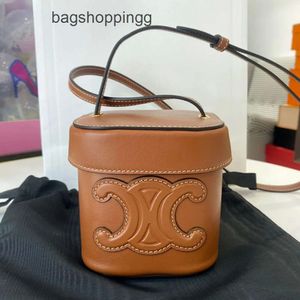 Borsa a secchiello borsa a tracolla firmata Celiins Secchiello in pelle crosta di tela La pelle bovina ha una bella capacità Triumph Mini Small Box Bag Nuova borsa da donna Casual One Shou CGY8