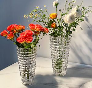 Nordiskt kristallglas vas torr blomma skrivbord prydnad dekorativa redskap terrarium vaser heminredning