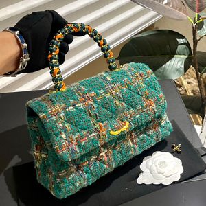 Женские Desiger Tweed Top Co Totes сумки Классический лоскут стеганые стеганые сумочки с золотыми металлическими аппаратными оборудованием Mathelass