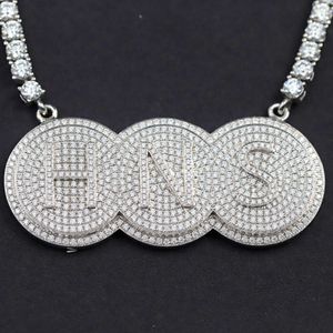 Exklusiver individuell gestalteter Buchstabe Sier Free Fire Moissanit-Diamant-Eis-Out-Bling-Anhänger für Herren-Hiphop-Schmuck