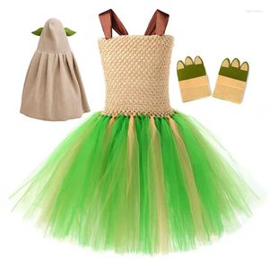 Abiti per ragazza Costume di Halloween per abito da bambino Moda Kid Sling Up TUTU Abito in pizzo 2 pezzi Set mantello per bambini Guanti 3 pezzi