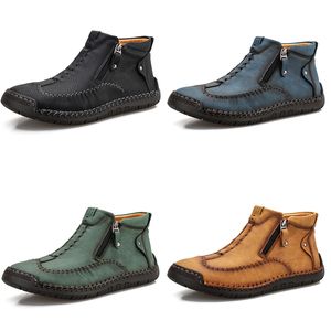 Gai Gai New Martin Boots High-Top Leather Casual Shoes Yellow Blue Green Black Men's Slip-On Plus Size Sports Sneakers Höstvärme Gai