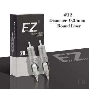 EZ Revolution Cartridge Tattoo Needles #12 0.35mm rund foder RC1201RL RC1203RL RC1205RL RC1207RL RC1209RL 11/14/18RL 20 PCS/LOT 240219