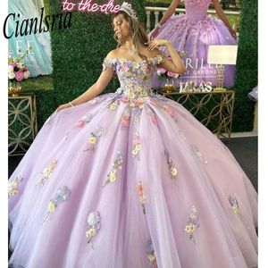 Lilac Quinceanrea sukienki ukochane xv para eventos exaciale sweet 16 księżniczka vestido de 15 Quinceanera 2024