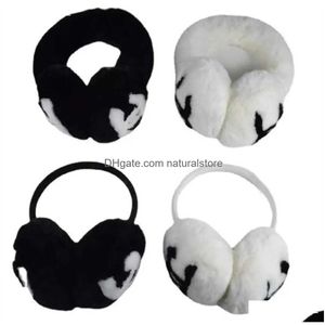 Ear Muffs Classic Winter Earmuffs Female Rabbit Fleece Brand Fashion Designer Warm P Drop Delivery Dhorq