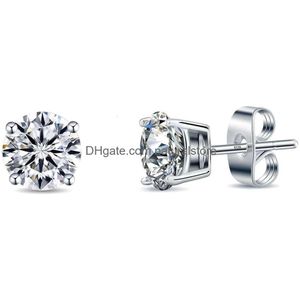 Pendanthalsband 1ct Moissanite Stud örhängen Womenv Vs1d C olorh ypoallergenicr ealw hiteg Oldp lated9 25s terlings ierl abd iamonde dhpxr