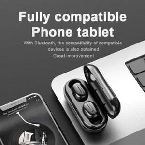 L13 Bluetooth with Charging Compartment on Both Ears 5.0 Version Invisible Mini Business Stereo True Wireless Earphones