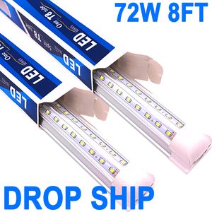 8 ft Integrated LED Tube Light 72W T8 V SHAPED 96 