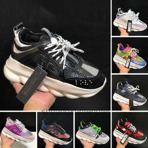 2023 Designer Casual Shoes Top Quality Chain Reaction Wild Jewels Chain Link Trainer Rinnande skor Sneakers 36-47