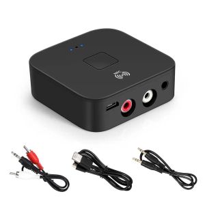 Колонки NFC Bluetooth RCA Приемник 5,0 aptX LL AAC 3,5 мм 3,5 Jack Aux Беспроводной аудиоадаптер Стерео музыка для ТВ Автомобильный динамик