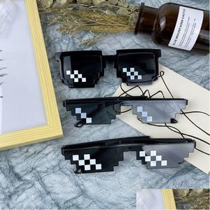 Party Favor Mosaic Sunglasses Party Funny okulary My World Pixel Hurtowa dostawa dostawa domowy ogród Świąteczne zapasy imprezy impreza część dhcey