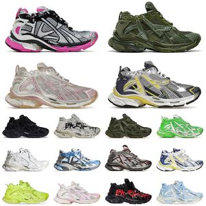 Мужские и женские модельные туфли на платформе, 2024, высшего качества, кроссовки Belenciaga Track 7 Runners 7.0, лоферы Transmit Sense, БОРДОВЫЕ, винтажные кроссовки для ходьбы, 35–46