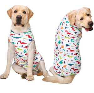 Dog Apparel Pet Clothing Medium Large Dog Sterilization Anti Licking Suit Anti Harassment Pet Vest Striped Dinosaur Strawberry Pattern