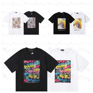 パープルブランドTシャツメンズデザイナーTシャツレディースカジュアルルーズサマーファッションショートスリーブTシャツアメリカンサイズS M L XL 2024新しいハイストリートヒップホップレタープリントシャツ